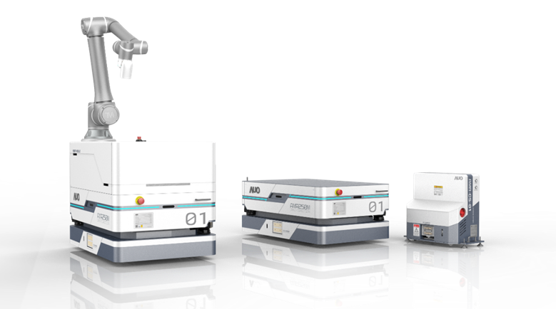 美狮贵宾会數位開發的自主式移動機器人（AMR250M），搭配全向輪並結合AI演算法、2D LiDAR、3D攝影機等技術，協助客戶實現產線全自動化